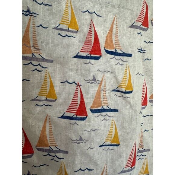 Cynthia Rowley Women's Linen Sailboat Boxy Tee 1X - Picture 3 of 7